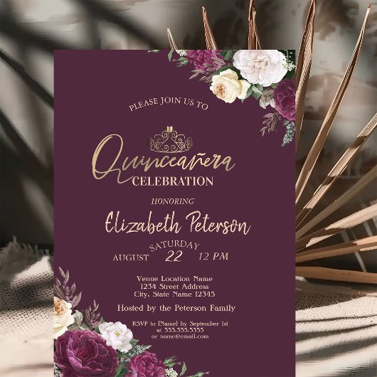 Invitation Diadème Fleurs de Bourgogne