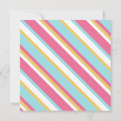 Invitation Diagonale Colorful Stripes Graduation (Dos)