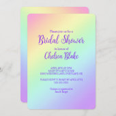 Invitation diagonale Rainbow Bridal (Devant / Derrière)