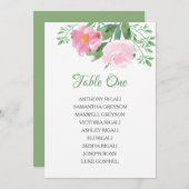 Invitation Diagramme d'allocation des places de mariage, plan (Devant / Derrière)