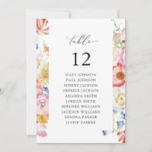 Invitation Diagramme d'assises Spring MultiColorFloral (Devant)