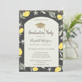 Invitation Diagramme Gold Graduation Cap Lemons Graduation (Debout devant)