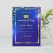 Invitation Diagramme Or Casquette Bleu Diagramme Or (Debout devant)