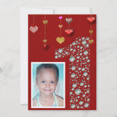 Invitation Diamant 1 1ST Saint Valentin Coeurs Anniversaire (Dos)