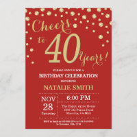 Diamant 40e Anniversaire Rouge et Or
