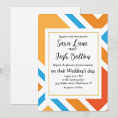 Invitation diamant Abstrait géométrique (Devant / Derrière)