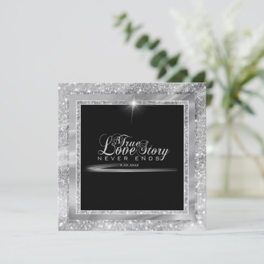 Invitation Diamant Cravate Noire : Une véritable histoire d'a (Debout devant)