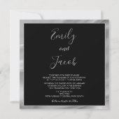 Invitation Diamant Cravate Noire : Une véritable histoire d'a (Dos)