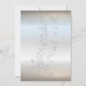 Invitation Diamant d'argent, Verre rouge, Fête de Noël de l'e (Dos)