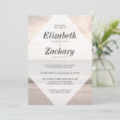 Invitation Diamant de mariage de plage moderne (Debout devant)