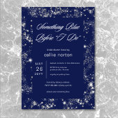 Invitation Diamant de verre moderne Quelque chose de bleu Fêt