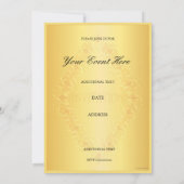 Invitation Diamant design bleu et violet dans l'invitation or (Dos)