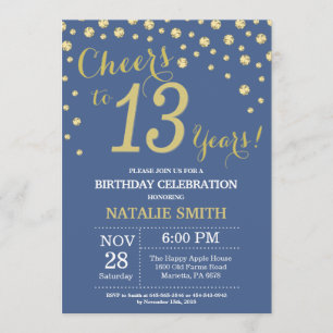 Invitation Diamant du 13e anniversaire du Blue and Gold