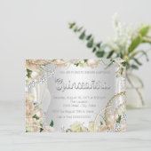 Invitation Diamant et Rose Pearl Quinceanera (Debout devant)