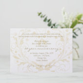 Invitation Diamant floral de coeur 60e anniversaire Mariage (Debout devant)