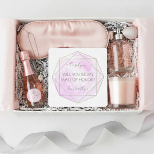 Invitation Diamant hydrique tendance Sois Ma Fille D'Honneu