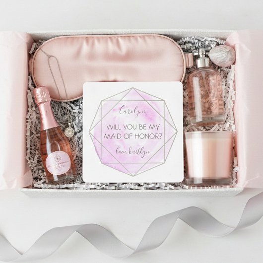 Invitation Diamant hydrique tendance | Sois Ma Fille D'Honneu