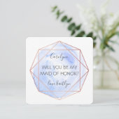 Invitation Diamant hydrique tendance | Sois Ma Fille D'Honneu (Debout devant)