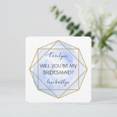 Invitation Diamant hydrique tendance | Soyez ma servante d'Ét (Debout devant)