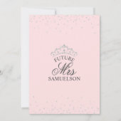 Invitation Diamant moderne Tiara FÊTE DES MARIÉES budget rose (Dos)