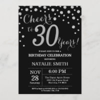 Diamant noir et argent 30e anniversaire