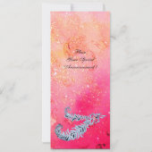 Invitation DIAMANT PLUMES , paillettes roses (Dos)