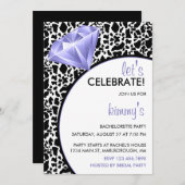 Invitation Diamant Ring Bling Bachelorette (Devant / Derrière)