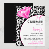 Invitation Diamant Ring Bling Bachelorette (Devant / Derrière)