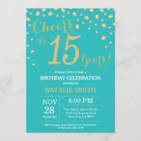 Diamant turquoise et or 15e anniversaire
