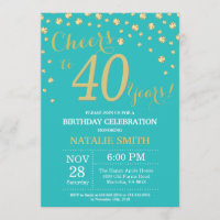 Diamant turquoise et or 40e anniversaire