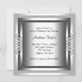 Invitation Diamants blancs Douceur blanche 16 Anniversaire (Dos)