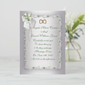 Invitation diamants blancs élégants (Debout devant)