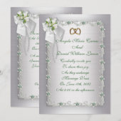 Invitation diamants blancs élégants (Devant / Derrière)