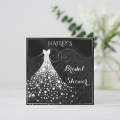 Invitation Diamants blancs Gown Black Silver Fête des mariées (Debout devant)