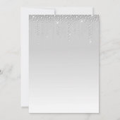 Invitation Diamants d'argent glamour 18e fête d'anniversaire (Dos)