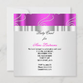 Invitation Diamants de bijoux blancs roses chauds Argent Anni (Dos)