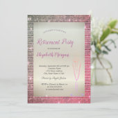 Invitation Diamants de cadre de verre de vin Diamants de retr (Debout devant)