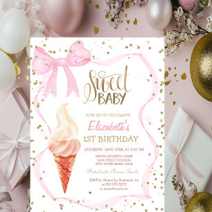 Invitation Diamants de glace rose arc-en-ciel rayé Anniversa