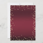 Invitation Diamants de Luxe Dégradé Rouge Foncé (Dos)