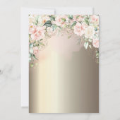 Invitation Diamants de luxe Tour Eiffel, Roses frontaliers 50 (Dos)