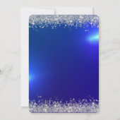 Invitation Diamants de Parties scintillant argenté tendance B (Dos)