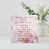 Invitation Diamants de perle rose Elégante Fête des mariées b (Debout devant)