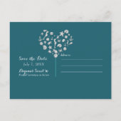 Invitation Diamants de Teal de FÊTE sur la plage E (Dos)