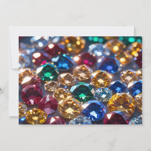 Invitation Diamants De Toutes Couleurs (Devant)
