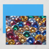 Invitation Diamants De Toutes Couleurs (Devant / Derrière)