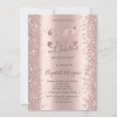 Invitation Diamants d'étincelle d'or rose 30e anniversaire (Devant)