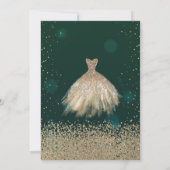 Invitation Diamants d'or, élégante robe verte 30e anniversair (Dos)