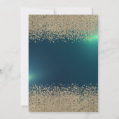 Invitation Diamants d'or Faux modernes, Masquerade Quinceañer (Dos)