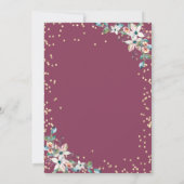 Invitation Diamants d'or Fiançailles de fleurs Bourgogne (Dos)