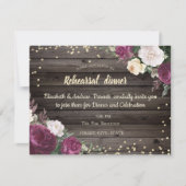 Invitation Diamants d'or Fleurs Bourgogne Lancement de la rép (Devant)